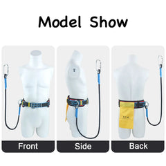 Single Waist Work Safety Belt High-altitude Harness Outdoor Rock Climbing Training Electrician Construction Safe Rope Hook Suits