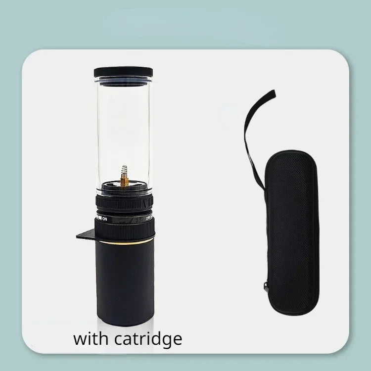 Mini Aluminum Alloy Gas-powered Portable Outdoor Camping Gas Candles Lamp Lantern with Gas Cartridge