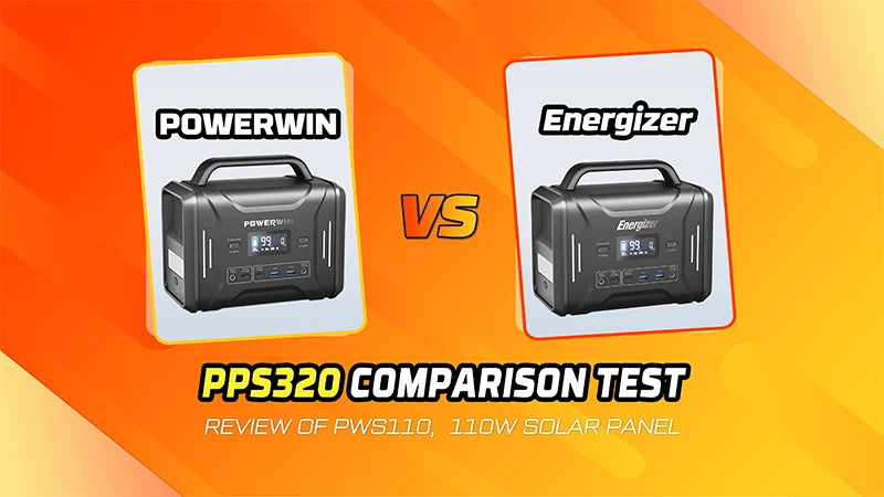 POWERWIN 320Wh Portable Power Station PPS320 Solar Generator 300W LiFePO4 Battery PD100W Fast Charge Gas Boiler Camping Inverter