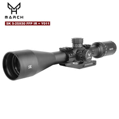 MARCH SK5-25X50 FFP IR Tactical Riflescope Spotting Scope for Rifle Hunting Optical Collimator Airsoft Airgun Sight Etched Glass