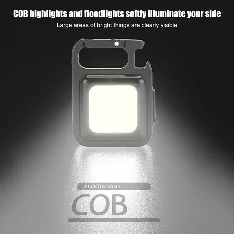 Mini Protable COB Flashlight Keychain Lamp 4 Lighting Modes Torch Outdoor Waterproof Emergency Camping Fishing Work Lights