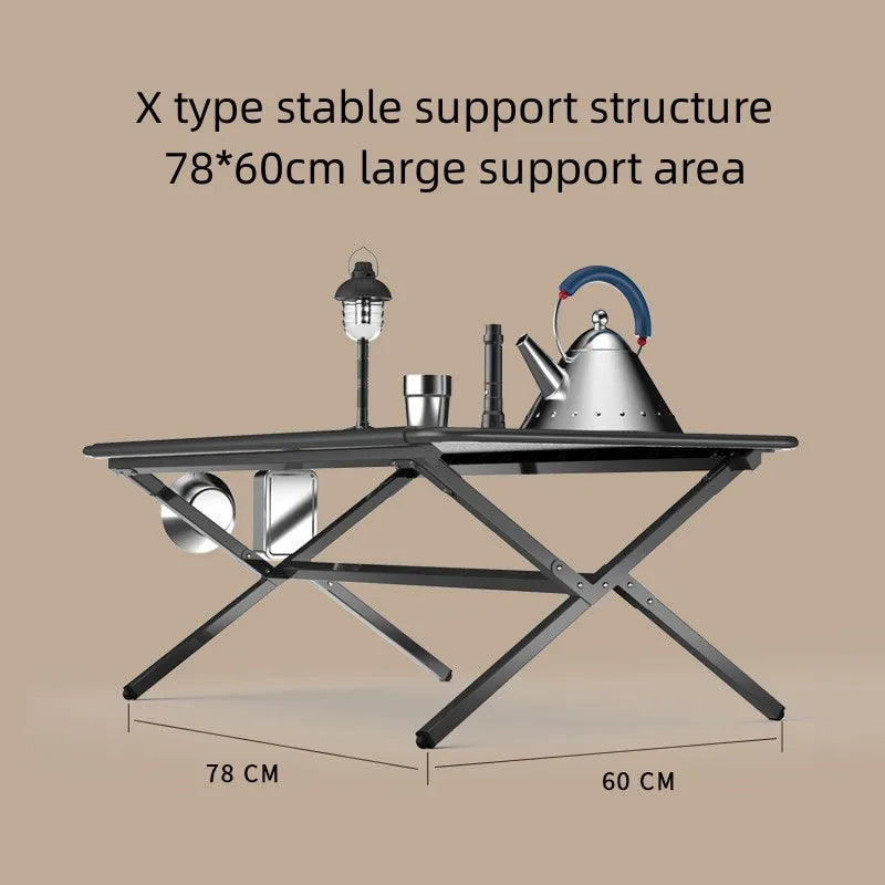 Tryhomy Camping Egg Roll Table Outdoor BBQ Picnic IGT Table Spliceable Aluminum Alloy Table Portable Folding Omelet Table