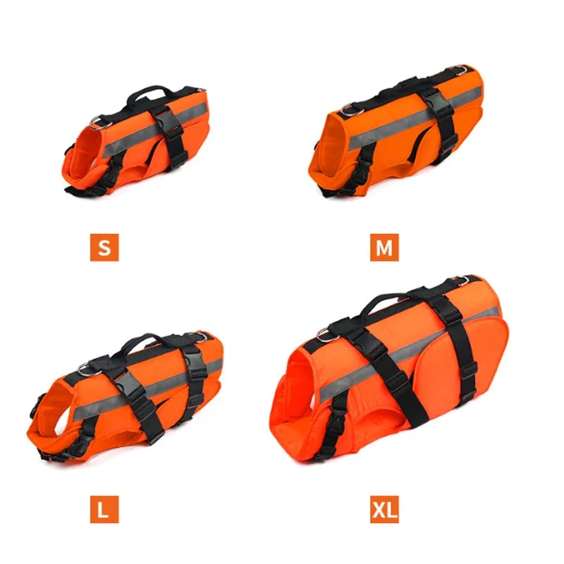 Dogs Life Jacket Ripstop Safety Dog Swimming Vest Superior Buoyancy Dogs Jacket With Rescue Handle Pet Dog Life-Saving Clothes