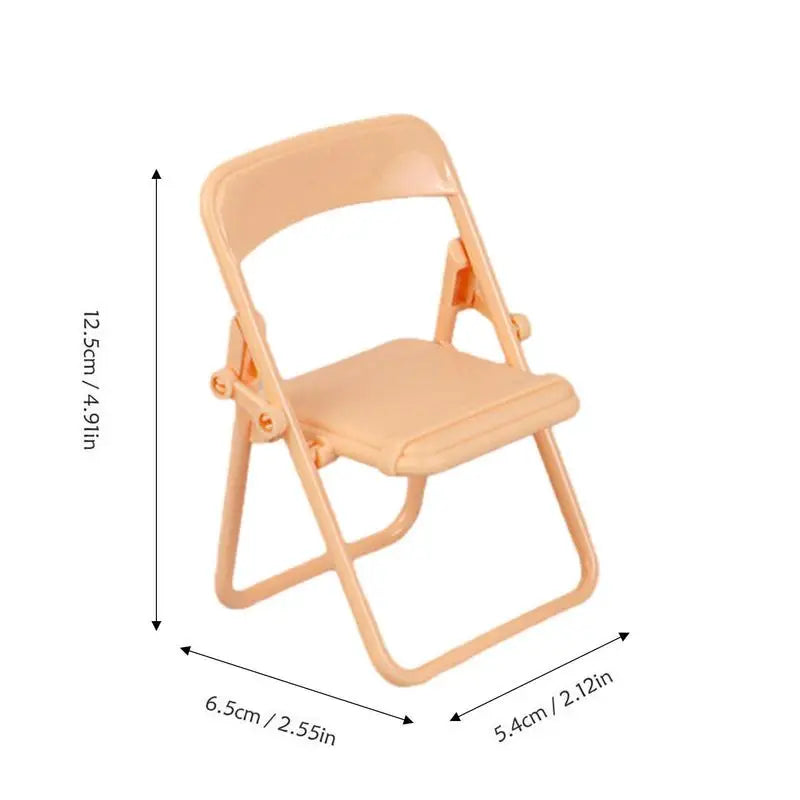 Mini Chair Shape Phone Holder Adjustable Cute Colorful Folding Chairs Mobile Phone Stand Multifunctional For Cell Phone