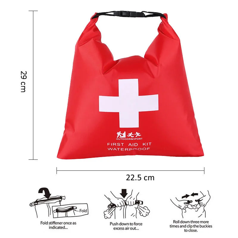 New Portable Waterproof First Aid Kit Bag Emergency Kits Case Only For Outdoor Camp Travel Fishing Emergency Medical Treatment