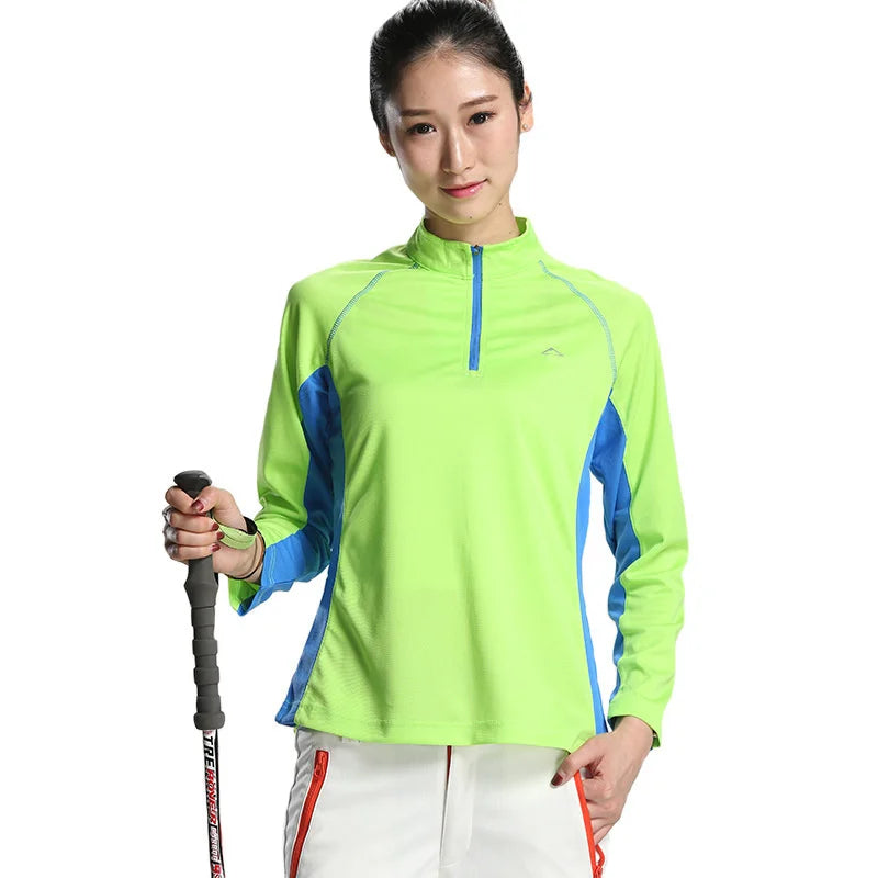 Autumn Women Spring Outdoor Camping Trekking Sport Sun Protection T Shirt Ventilation Clothes Woman Long Sleeve Female Clothing