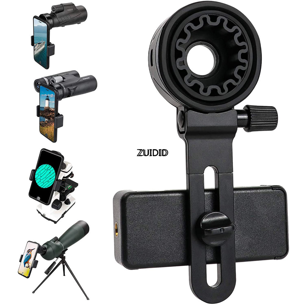 ZUIDID Universal Telescope Phone Adapter Mount Compatible Binoculars, Monocular, Microscope, Spotting Scope, Telescope