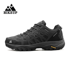 HIKEUP New Arrival Mens Hiking Shoes Breathable Lace Up Trekking Male Cushioning Outdoor Climbing Tourism Sneakers for Men