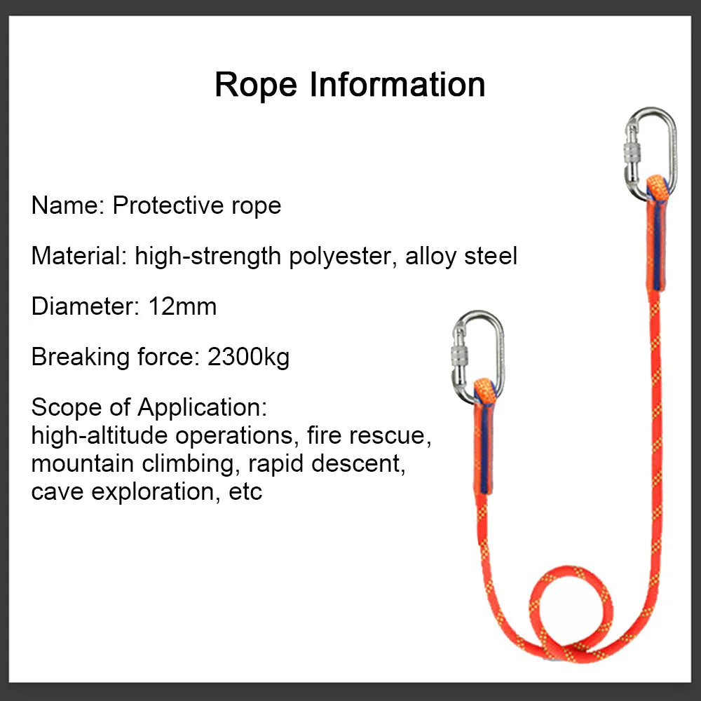 23KN High Altitude Work Safety Belt Full Body Five Point Safety Harness Outdoor Rock Climbing Construction Protection Equipment