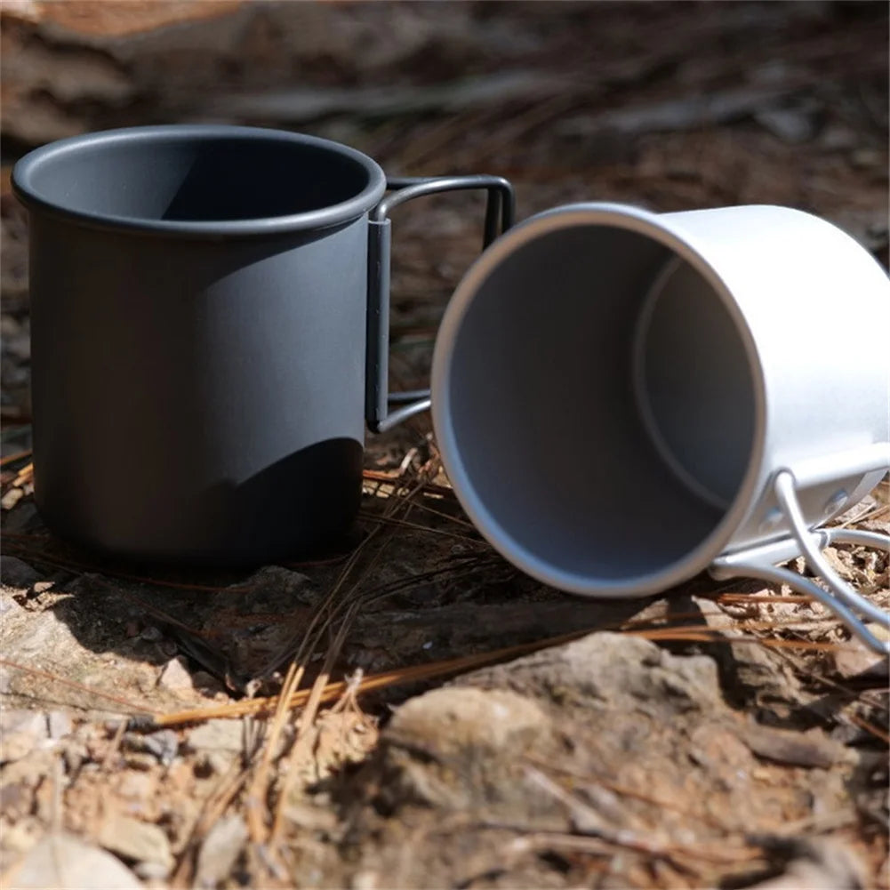 300ml Camping Mug Titanium Cup Tourist Tableware Picnic Utensils Outdoor Kitchen Equipment Travel Cooking Set Cookware Wholesale