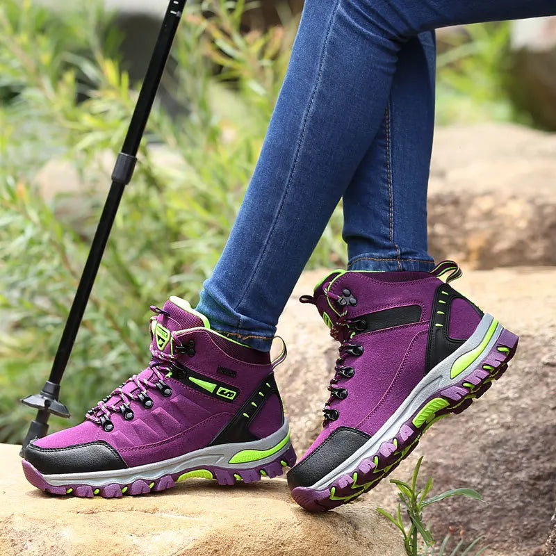 2023 Women Boots Waterproof Winter Shoes Hiking Shoes Women High gang Shoes Non-slip Sneakers Shoes For Adult Work Shoes Mujer