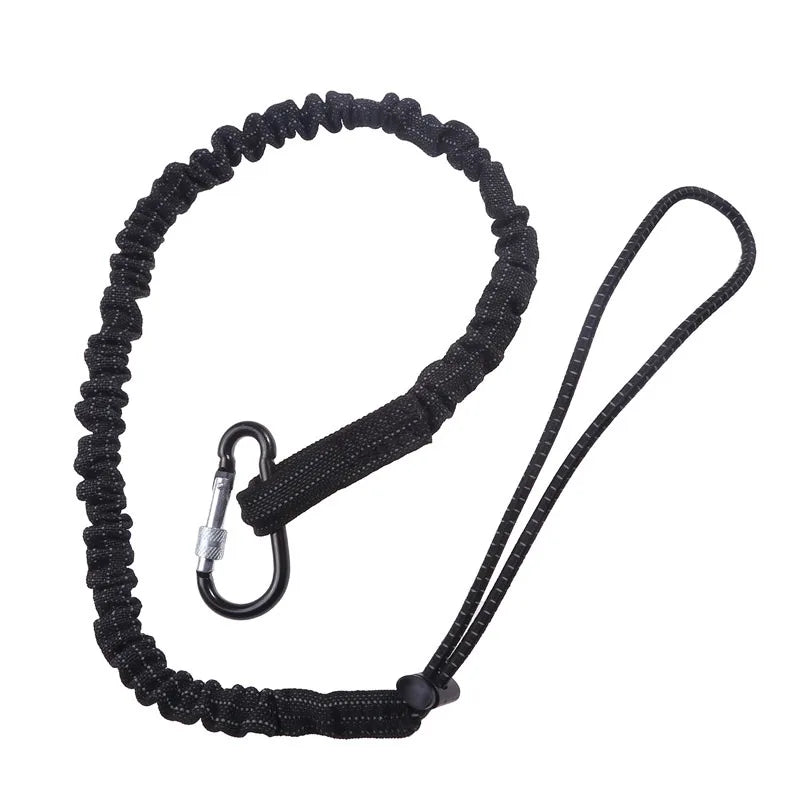 High Quality Outdoor Carabiner Lanyard Retractable Cord Tie Safety Auxiliary Rope Telescopic Elastic Climbing Tool anti-fall