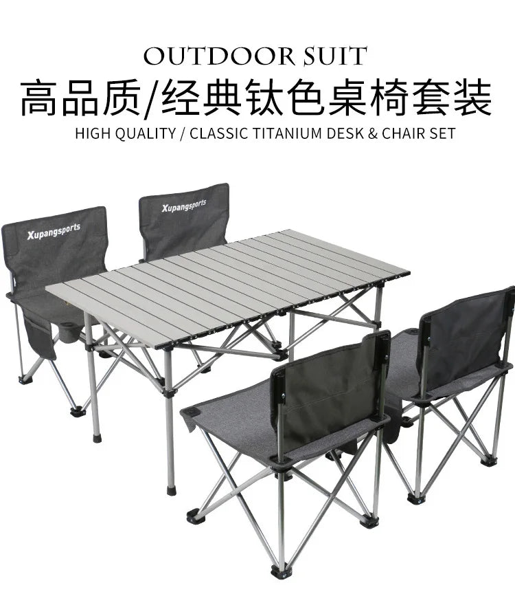 Outdoor Folding Table And Chair Portable Camping Picnic Barbecue Self Driving Tour Table Folding Mesa Plegable Outdoor Furniture