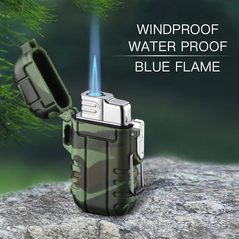 Outdoor Sports Camping Jet Lighter Windproof Waterproof Inflatable Butane USB Plasma Rechargeable Lighter Smoking Accessories