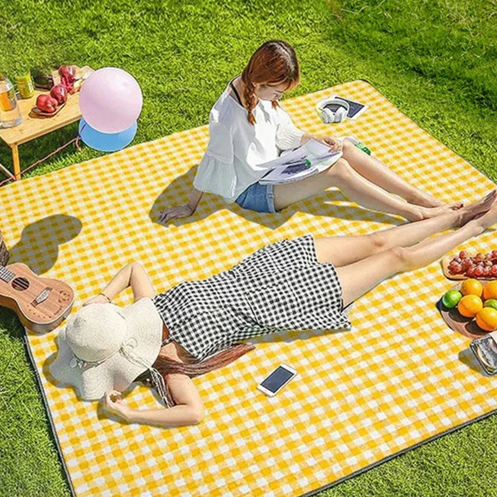 Waterproof Cloth Sand Beach MatsFoldable Camping Mat Thicken Tent Picnic Blanket Pad Moisture-proof Picnic Mat  Picnic Blanket