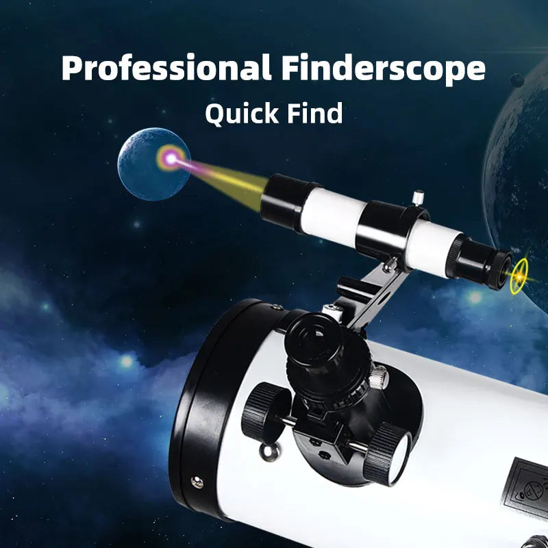 76700 Professional Astronomical Telescope 875x Kids Adults Reflector Spotting Scope Monocular 114mm Camping Equipment Kids Gifts