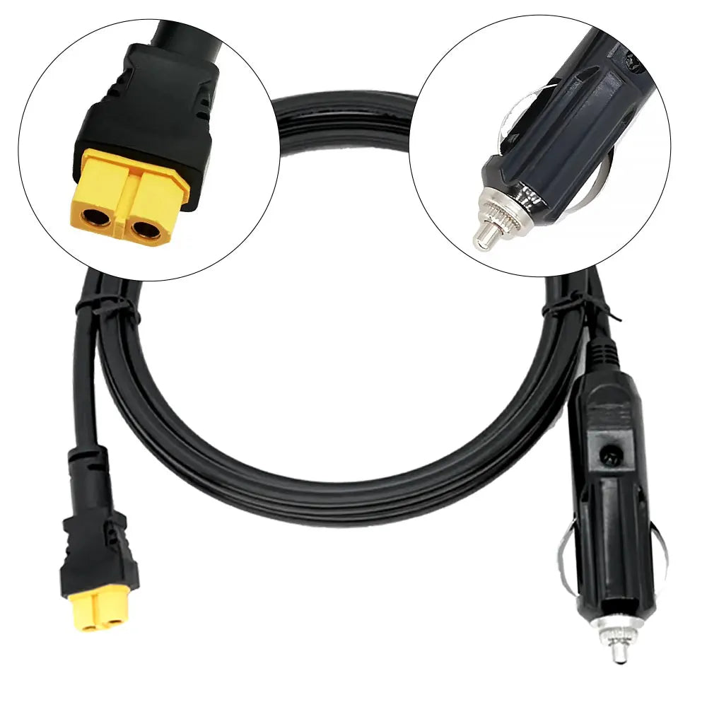 Car Cigarette Lighter to XT60 Cable 12V 24V Charging Cable Portable Power Station Outdoor Battery Power Storage Charging Cable