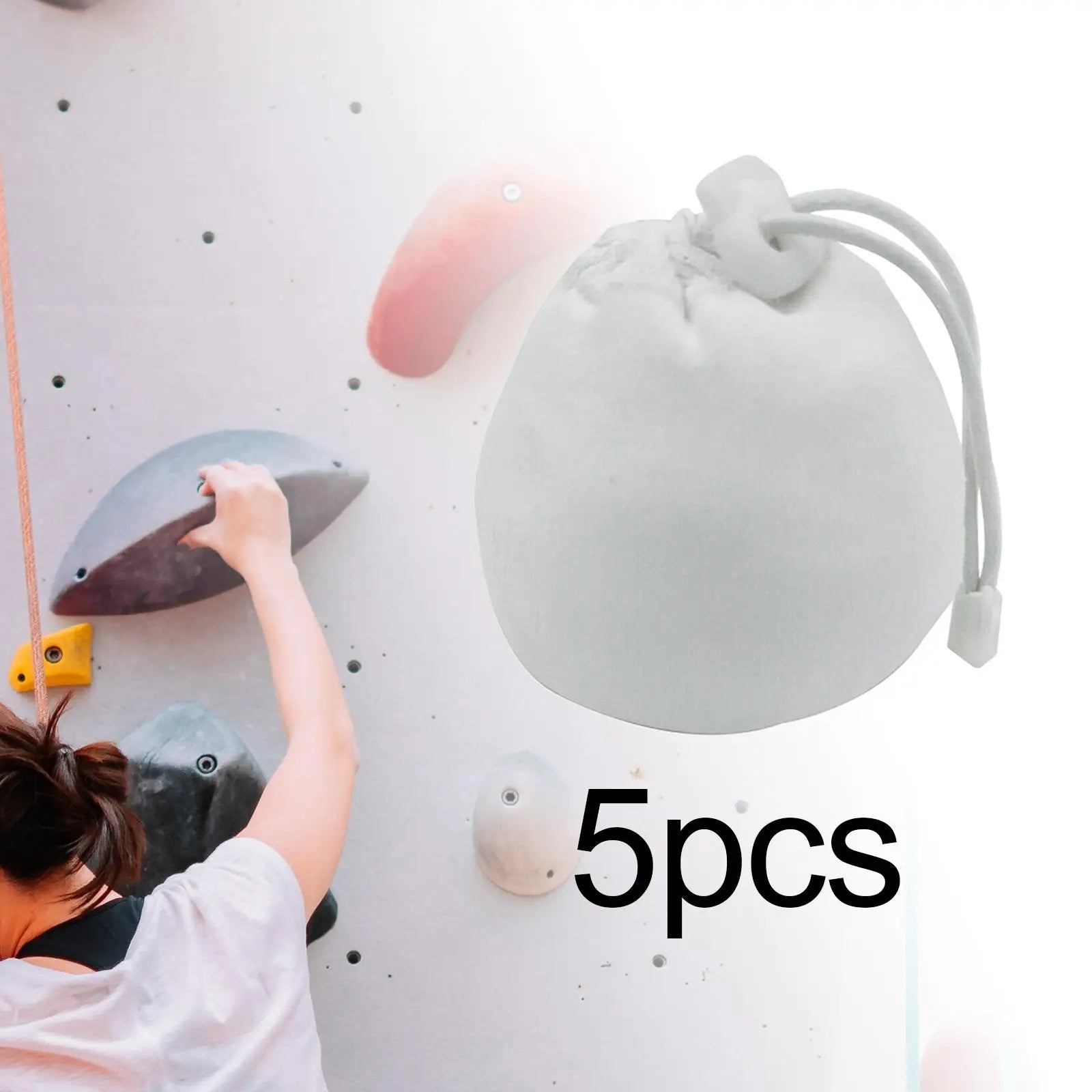 1/3/5 Pieces Chalk Ball Bag Pouch Sock Drawstring Pouch Anti Slip Climbing Sock for Training Weightlifting Rock Climbing