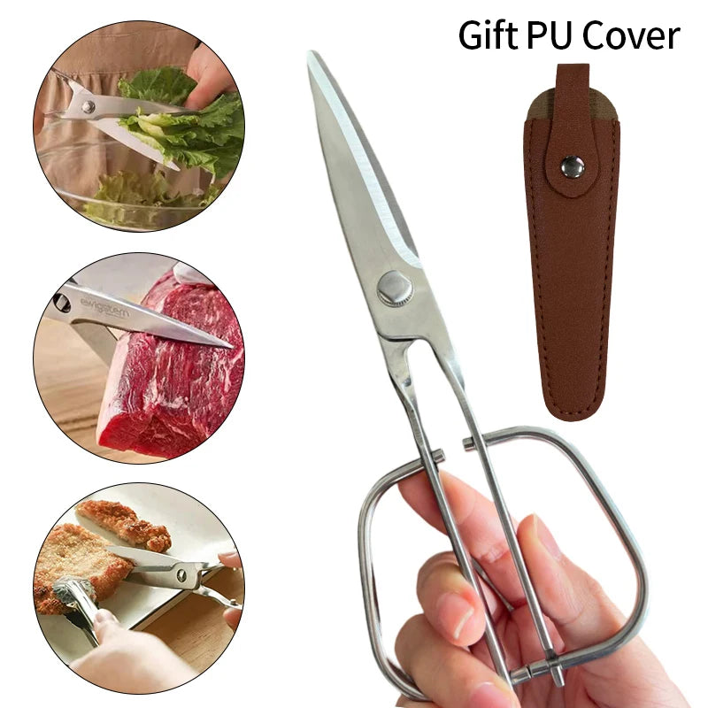 BBQ Picnic Stainless Steel Scissors Camping Supplies Multi-function Nature Hike Kitchen Tool Camping Equipment Cookware Supplies