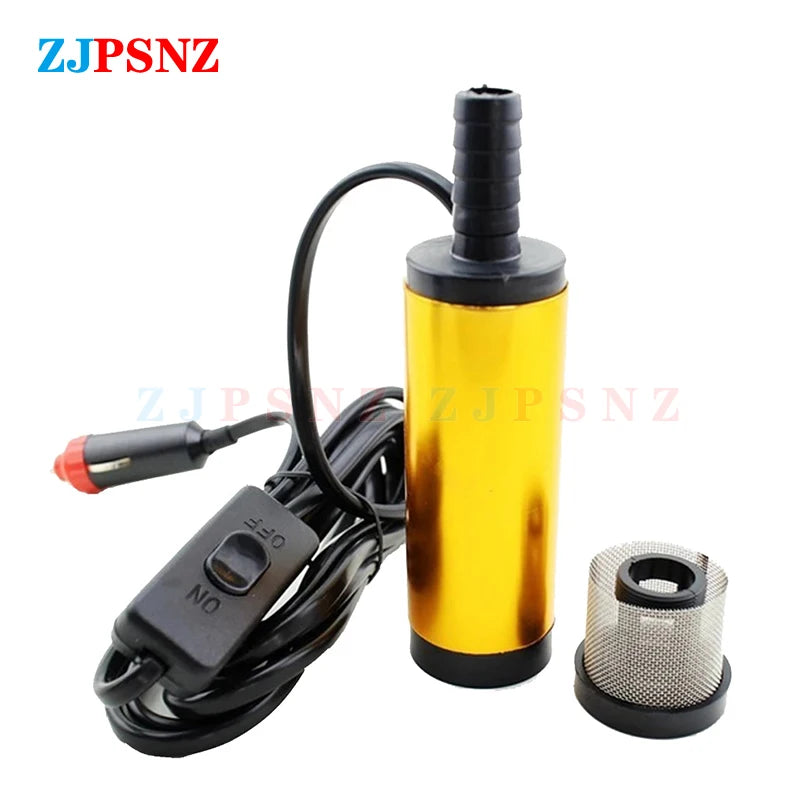 Transfer Pump 12V 24V Diesel Fuel Water Oil Car Camping Fishing Submersible Pump Car Pumping Diesel Oil Pump Cigarette Lighter