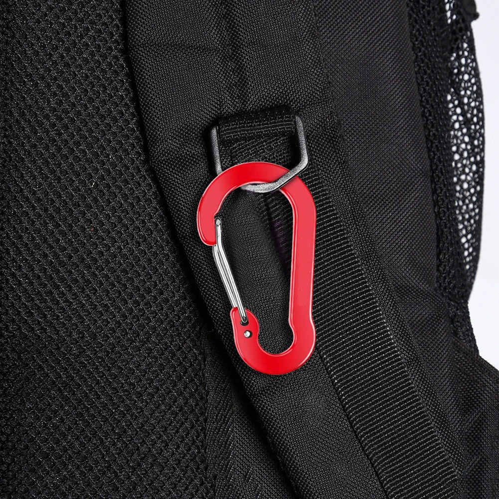 6pcs Carabiner Clip Aluminum Alloy Keychain Lock Buckle Snap D-Ring Clip Outdoor Backpack Camping Multi Tool Fishing Hiking Hook