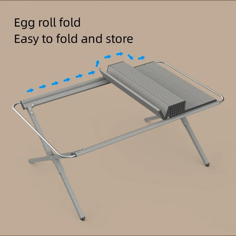 Camping Egg Roll Table Outdoor IGT Table Lightweight Tactical Table Multifunctional Picnic Dinner Desk Portable Folding Table