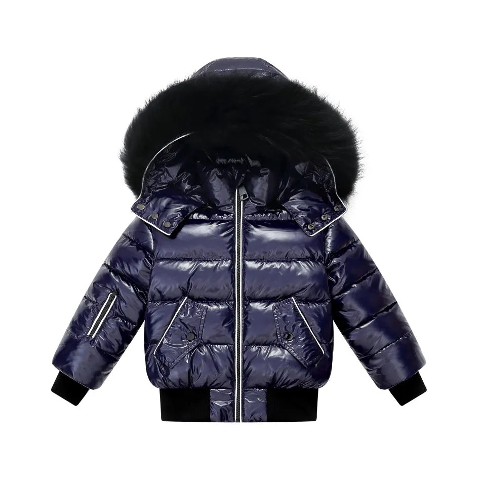 AP winter children coat for boys girls fashion white piping kids jackets waterproof shelling fabric + filling  white duck down