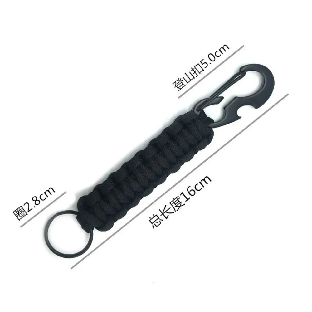 Outdoor Paracord Rope Keychain EDC Survival Kit Cord Lanyard Military Emergency Key Chain For Hiking Camping