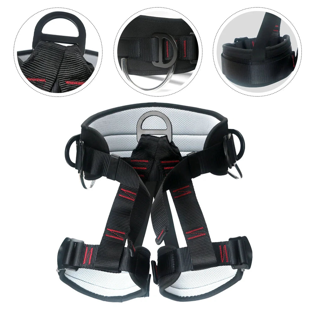 Climbing Harness Safety Belt Aloft Work Mountaineering Bust Seat Cinch Sitting Polyester