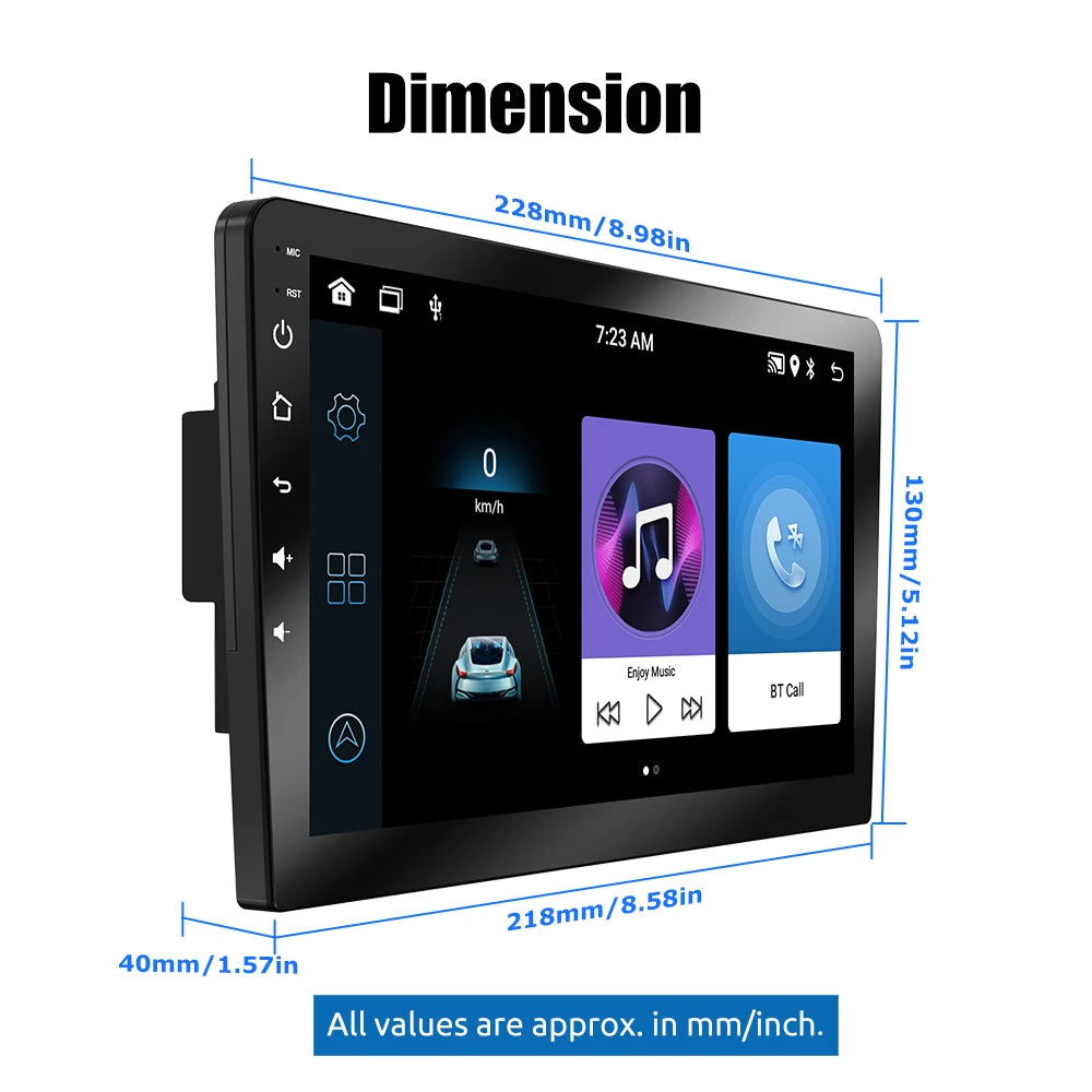 ESSGOO Car Radio Wireless Carplay Android Auto 2 Din 7"/9" GPS Navigator MP5 Player Glass Screen  Wi-Fi FM BT Car Stereo