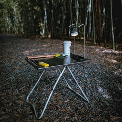 IGT Camping Folding Stainless Steel Table 201 Stainless Steel Burn The Side Table Table Hanger Camping IGT Table Accessories