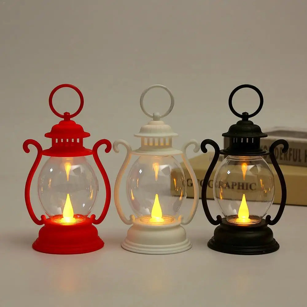 Retro Lantern Retro Camping Hanging Lanterns Battery Powered Led Small Oil Lamp For Fishing Tent Camping Equipment