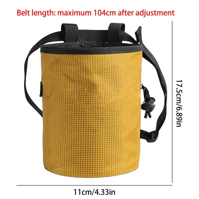 Rock Climbing Chalk Bag Sports Drawstring Gym Bouldering Chalk Bag Non-Slip Design Fanny Pack For Rock Climbing Weightlifting