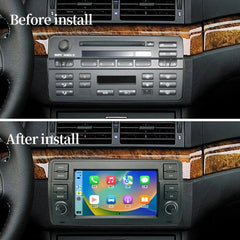 Junuse 7" Android 12 Radio For BMW S3 E46 Car Stereo Multimedia 318/320/325/330/335 M3 1998-2006 Wireless CarPlay AUTO GPS DSP