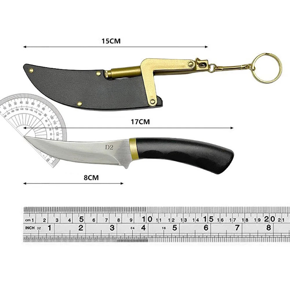 ABS Handle Pocket Knife Camping Survival Hand Tools Outdoor Self-defense Hunting Knife With Sheath Multitool Cuter Profesional