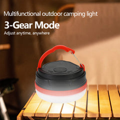 Portable Camping Light 3 Lighting Modes Emergency Light with Magnet Base for Outdoor Work Tent Camping Supplies Without Battery