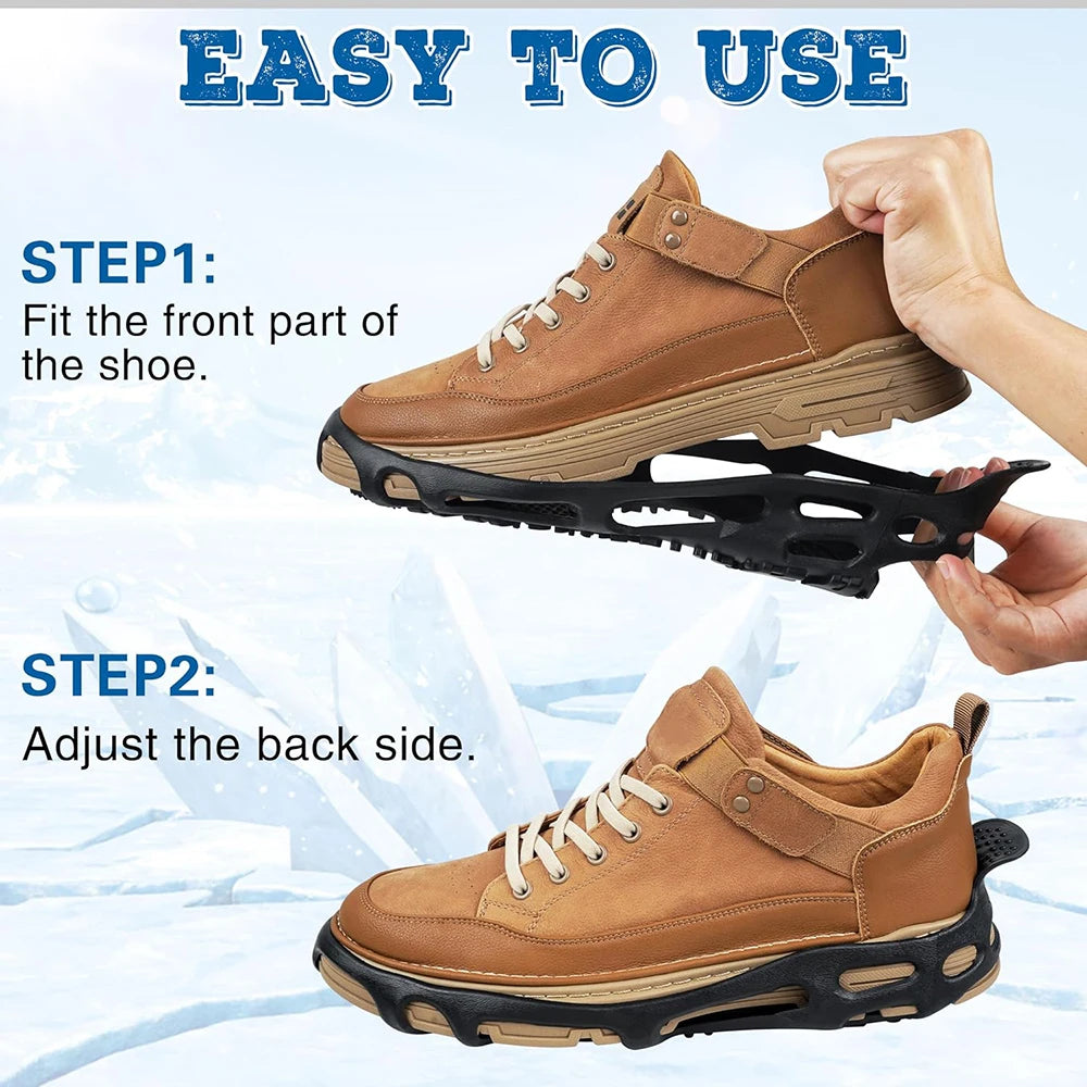 Spikeless Ice Cleats Snow Traction Crampons Ice Grippers for Shoes and Boots Rubber Indoor/Outdoor Anti-Slip shoes cover