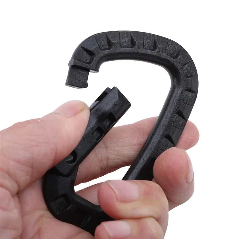 Carabiner Hybrid Gear Clip Carabiner Rotating Hook Strong Clips Camping Hiking Travel Backpack Mountain Climbing Outdoor Gadget