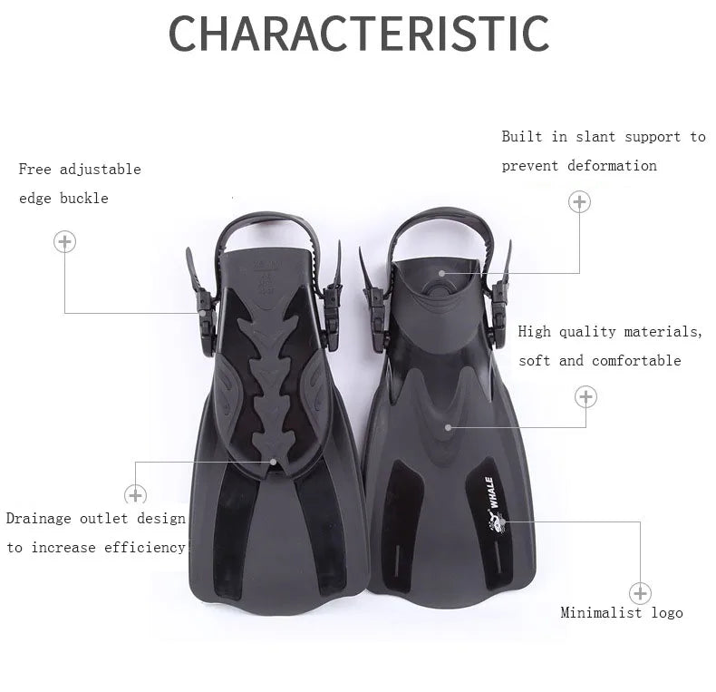 Oulylan Submersible Snorkeling Surfing Sock Boots Equipment Diving Fins Diving Flippers Adjustable Scuba Swim Anti Slip Shoes