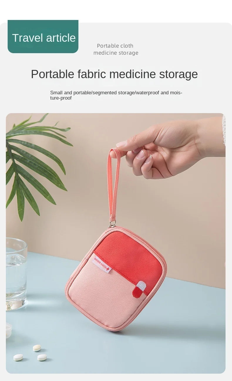 Portable Medicine Bag Cute First Aid Kit Medical Emergency Kits Organizer Outdoor Household Medicine Pill Storage Bag Travel