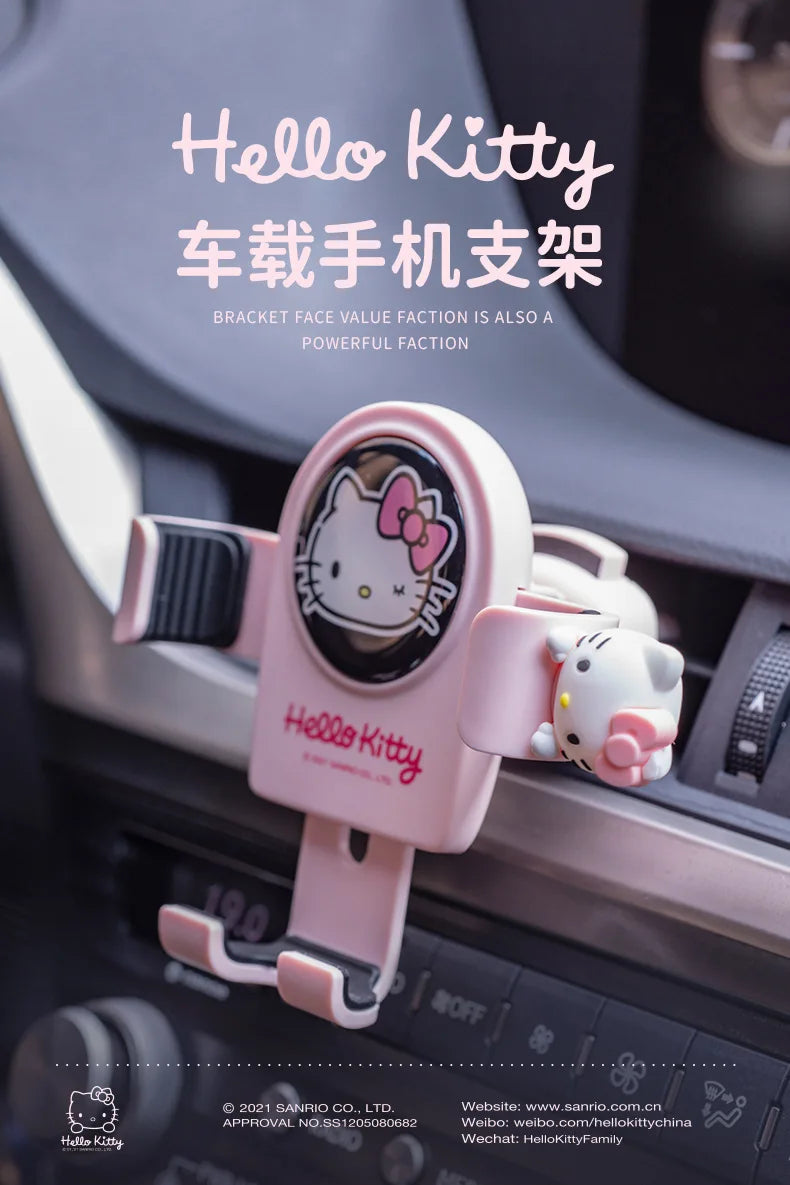 Hello Kitty mobile phone car mount  aromatherapy air vent clip car navigation rack suction cup  support car fixed