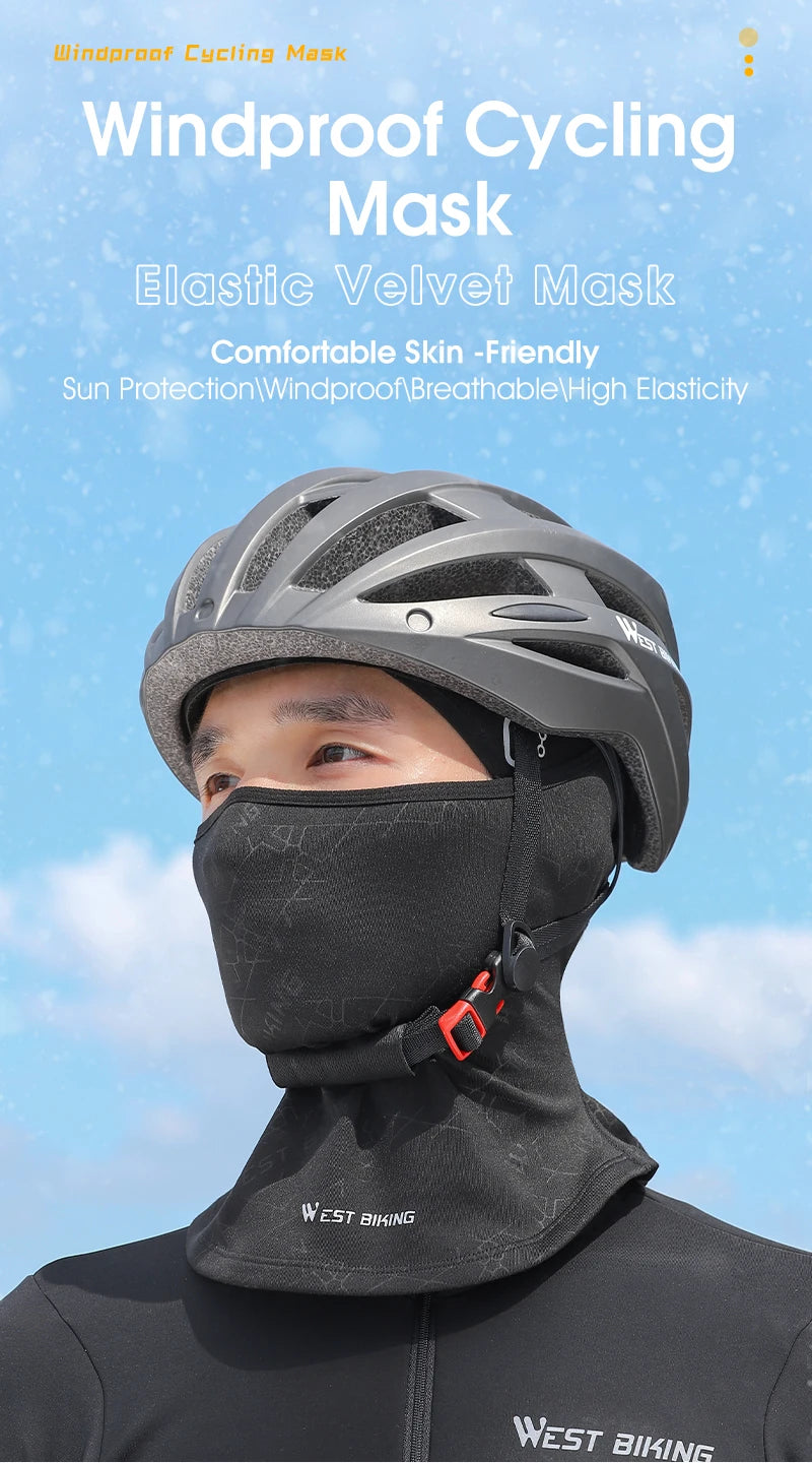 WEST BIKING Winter Outdoor Cycling Warm Hat Helmet Lined Windproof Fleece Warm Cap Autumn Mountaineering and Skiing Cold-proof