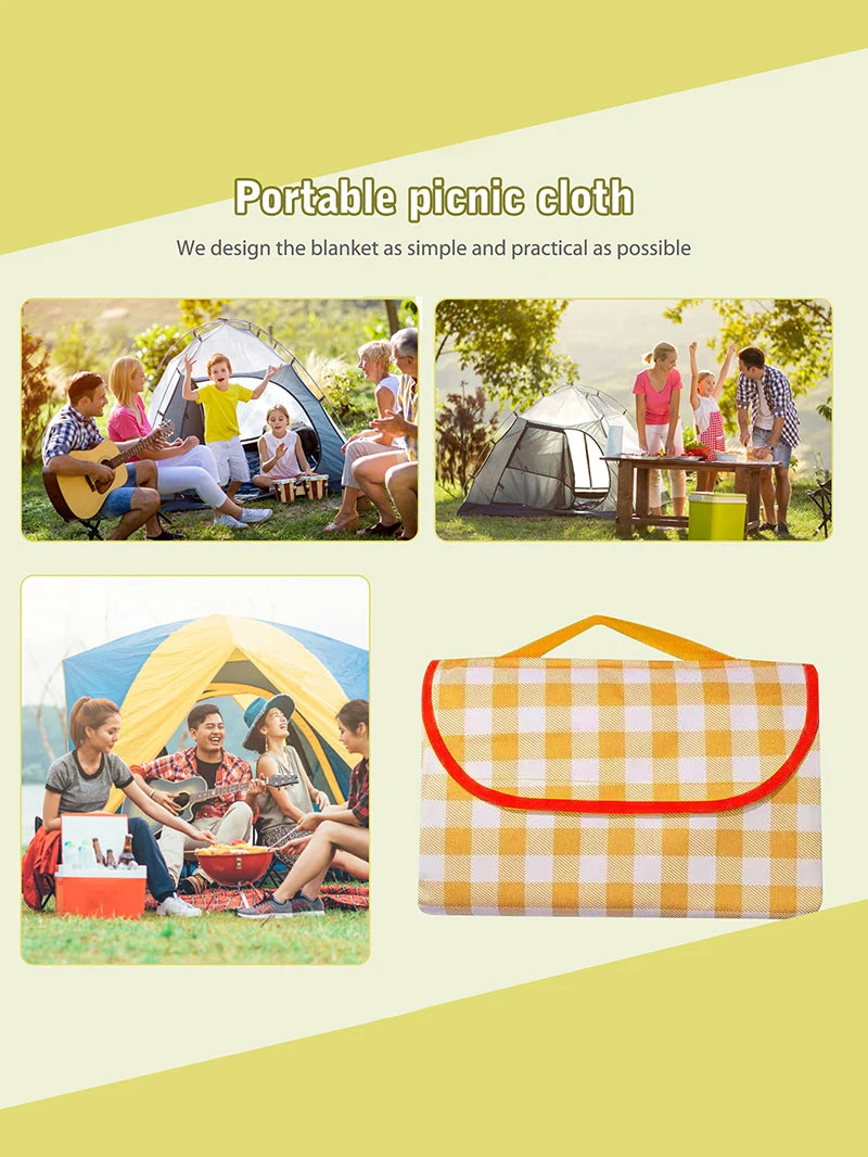 1PC Foldable Picnic Mat Portable Sand Beach Mats Non-woven Fabric Thicken Tent Camping Blanket Pad Moisture-proof Outdoor Picnic