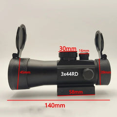 3x44 Red Dot Scope 1x40 Hunting Lunettes Telescopic Sight 11/20mm Track Installation Spotting Scope for Rifle Outdoor Hunting