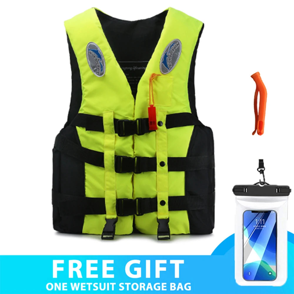 Neoprene Life Vest Water Sports Fishing Kayaking Boating Swimming Surf Drifting Life Jacket Rescue Safety Vest S-XXL Size