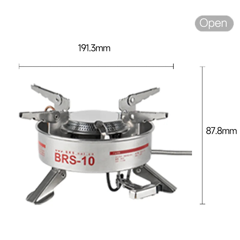 BRS-10 Folding High Power Camping Gas Stove Portable Big Burner Plate Cooker Tourist Burner Cookware Equipment  Furnace