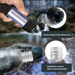 Outdoor Water Filter Straw Water Purifier System with 5000 Liters Filtration Capacity for Camping Emergency Survival Tool