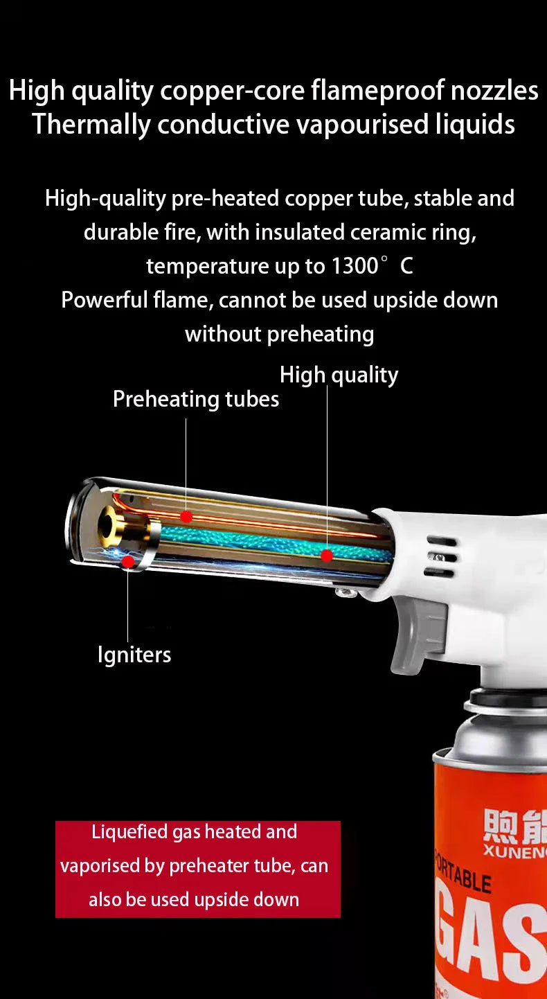 Portable Butane Gas Welding Torch 920 Metal  Gun For Camping Hiking Flame    Ignition Lighter