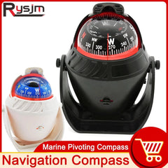 HD Sea Marine Pivoting Compass Electronic Navigation Compass Camping Gear LED Light Compass Guide Ball for Boat Vehicle Car