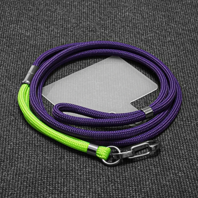 Long Hanging Neck Outdoor Nylon Climbing Rope Lanyard Bold Pendant Phone Universal with Fixed Clip Lanyard Mobile Phone Lanyard